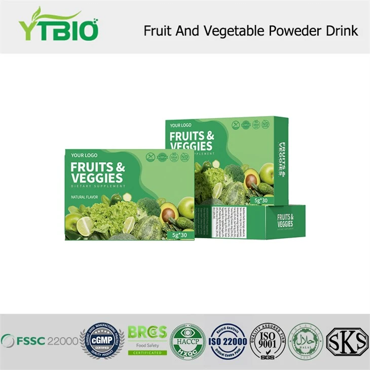 Bebida en polvo de frutas y verduras